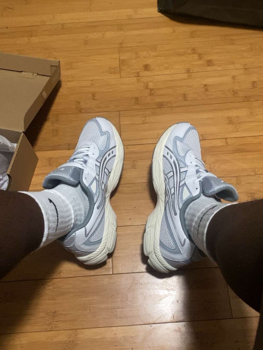 Light Gray Mesh Asics Sneakers